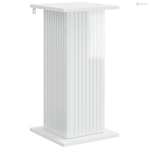 Növényállvány Magasfényű Fehér 30,5 x 30 x 60,5 cm Szerelt Fa