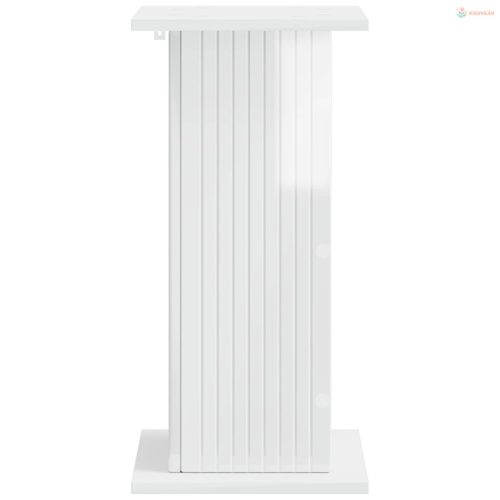 Növényállvány Magasfényű Fehér 30,5 x 30 x 60,5 cm Szerelt Fa