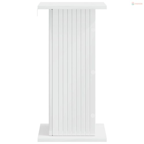 Növényállvány Magasfényű Fehér 30,5 x 30 x 60,5 cm Szerelt Fa