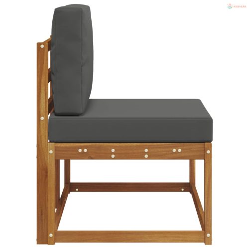 Kültéri végleges kanapé Természetes és antracit 91 x 63 x 73 cm