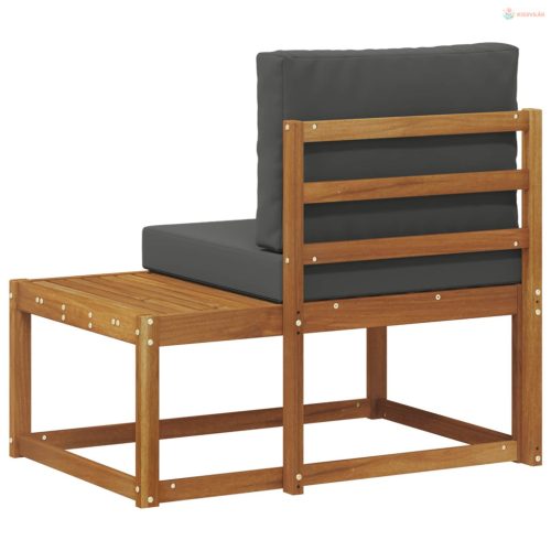 Kültéri végleges kanapé Természetes és antracit 91 x 63 x 73 cm