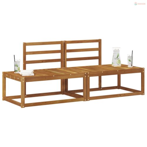 Kültéri végleges kanapé 2 Darab Természetes 182,5 x 63 x 73 cm