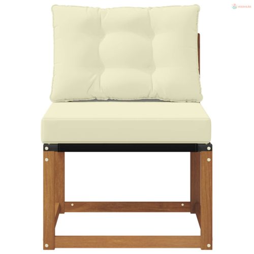 Kültéri Középső kanapé Tömör akácfa és Textilene szövet