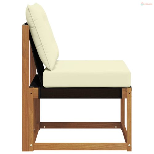 Kültéri Középső kanapé Tömör akácfa és Textilene szövet