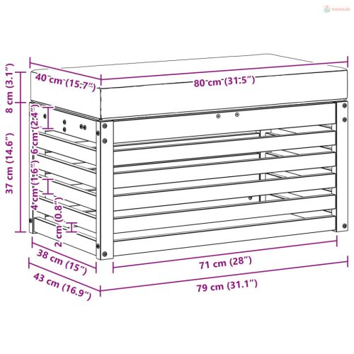 Kültéri Szék Pad Tömör Akácfa Természetes