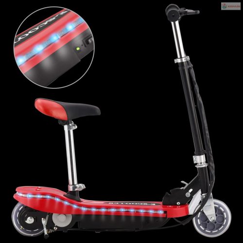 Piros gyerekroller üléssel és LED-del 120 W