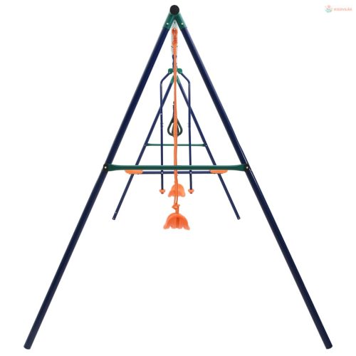 Acél hintaszett tornagyűrűkkel és 4 üléssel