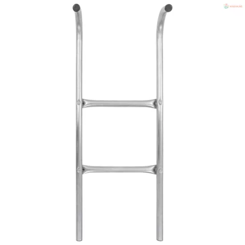 92408  2 fokos ezüstszínű acél trambulin létra 72 cm (65 cm magashoz alkalmas)