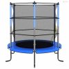 Kerek kék trambulin védőhálóval 140 x 160 cm