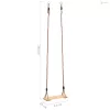 Tömör fenyőfa deszka hinta 200 cm