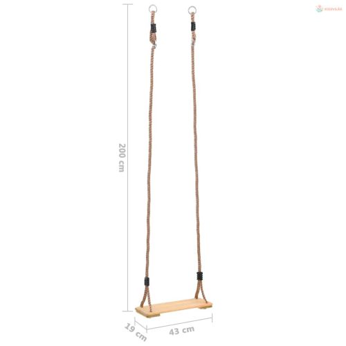 Tömör fenyőfa deszka hinta 200 cm