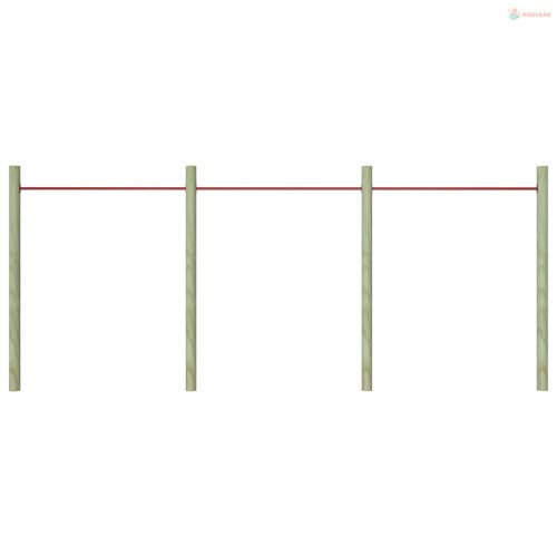 3db piros acél húzódzkodó rúd 125 cm