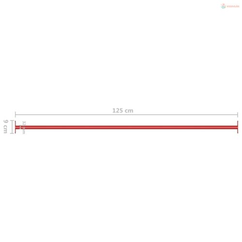 3db piros acél húzódzkodó rúd 125 cm
