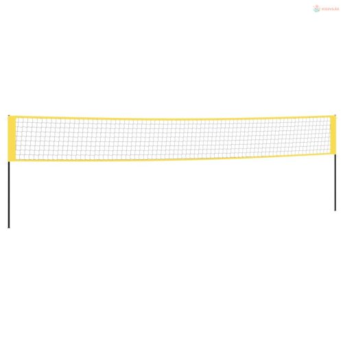 Sárga és fekete PE szövet tollaslabda háló 600 x 155 cm