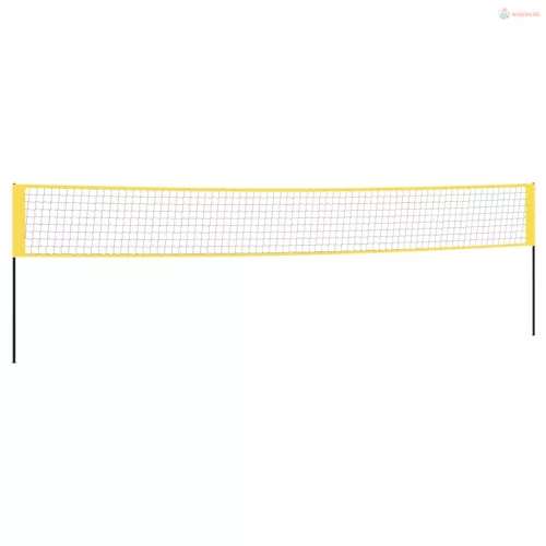 Sárga és fekete PE szövet tollaslabda háló 600 x 155 cm