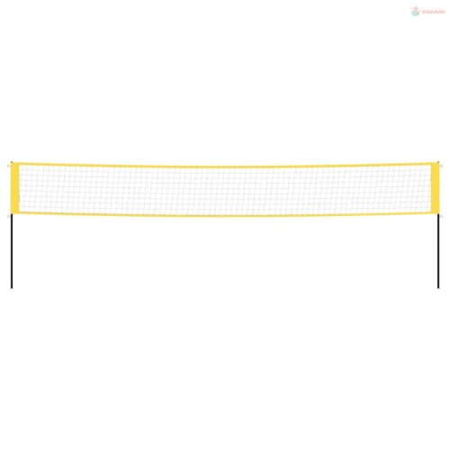 Sárga és fekete PE szövet tollaslabda háló 600 x 155 cm