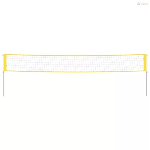 Sárga és fekete PE szövet tollaslabda háló 600 x 155 cm