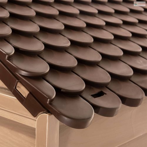 Barna polipropilén kutyaház 86x84x82 cm