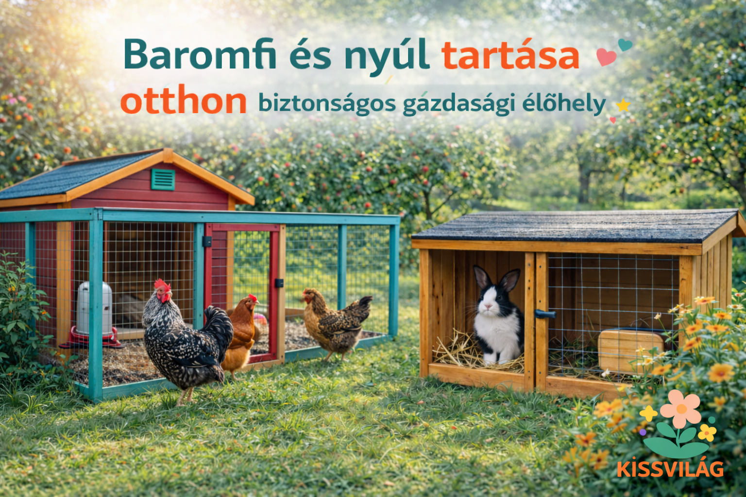 Baromfi és nyúl tartása otthon – így alakíts ki biztonságos gazdasági élőhelyet