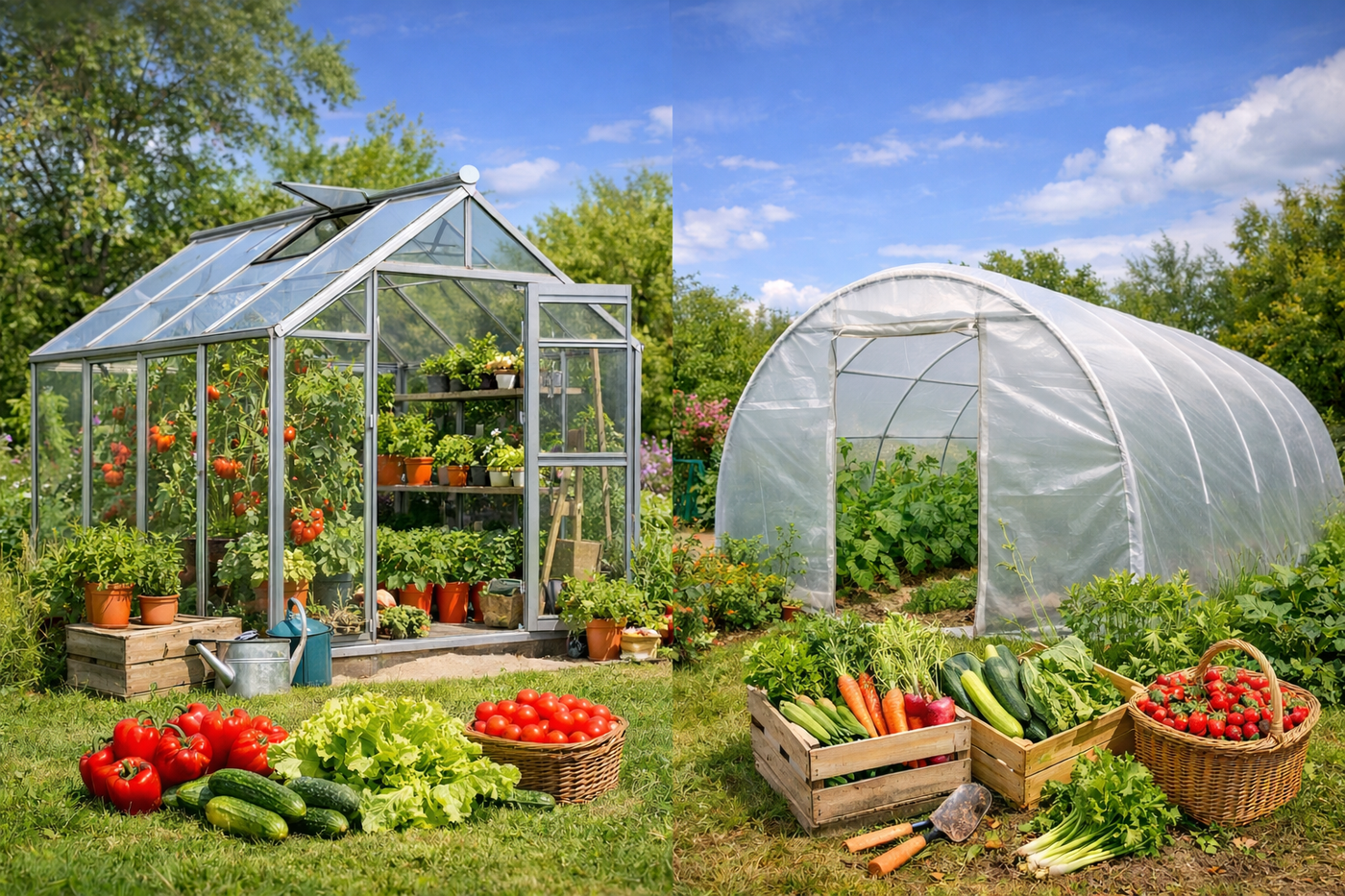 Fóliasátor, vagy üvegház a kertben – miért éri meg és mikor ideális választás?