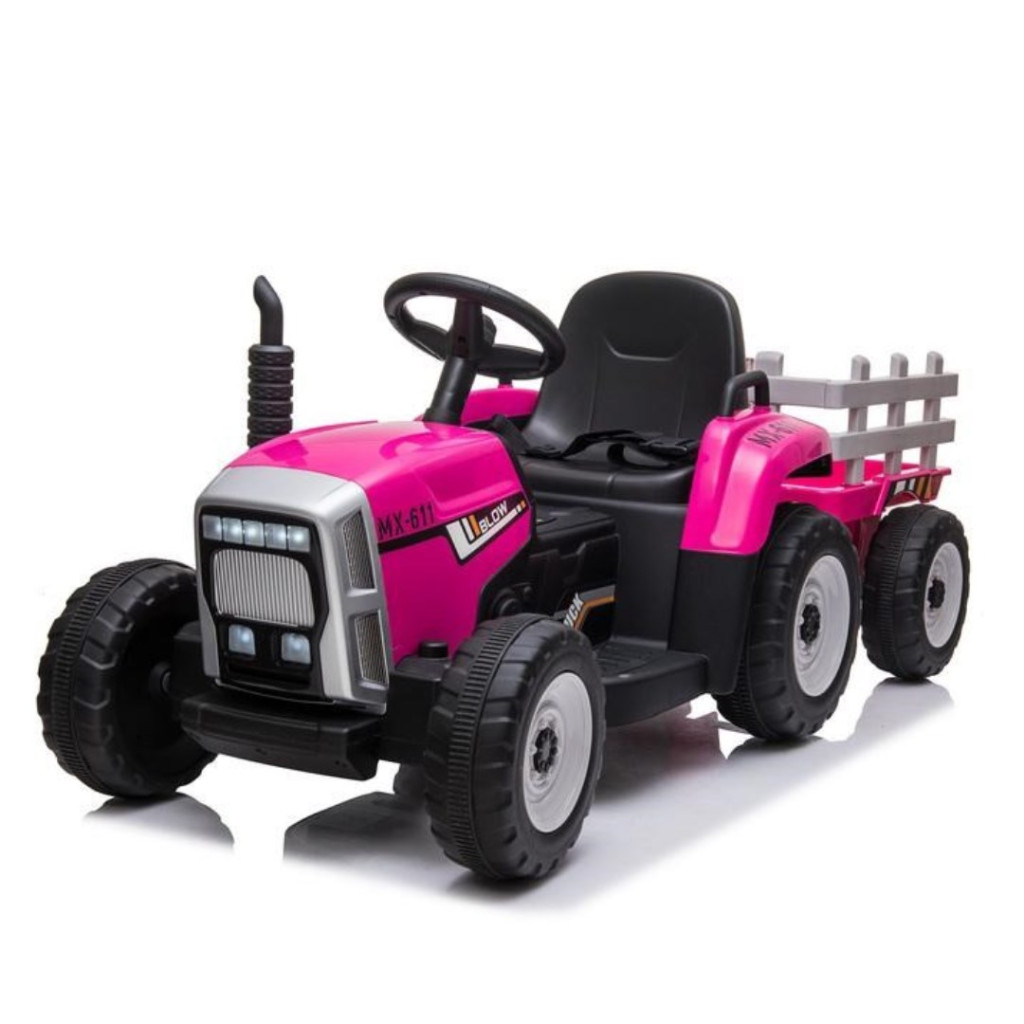 Baby Mix Erick elektromos traktor távirányítóval rózsaszín