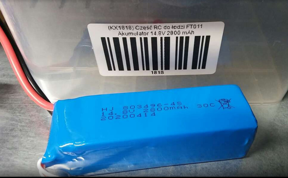 FT011 RC hajó akkumulátor, 14,8 V, 2800 mAh