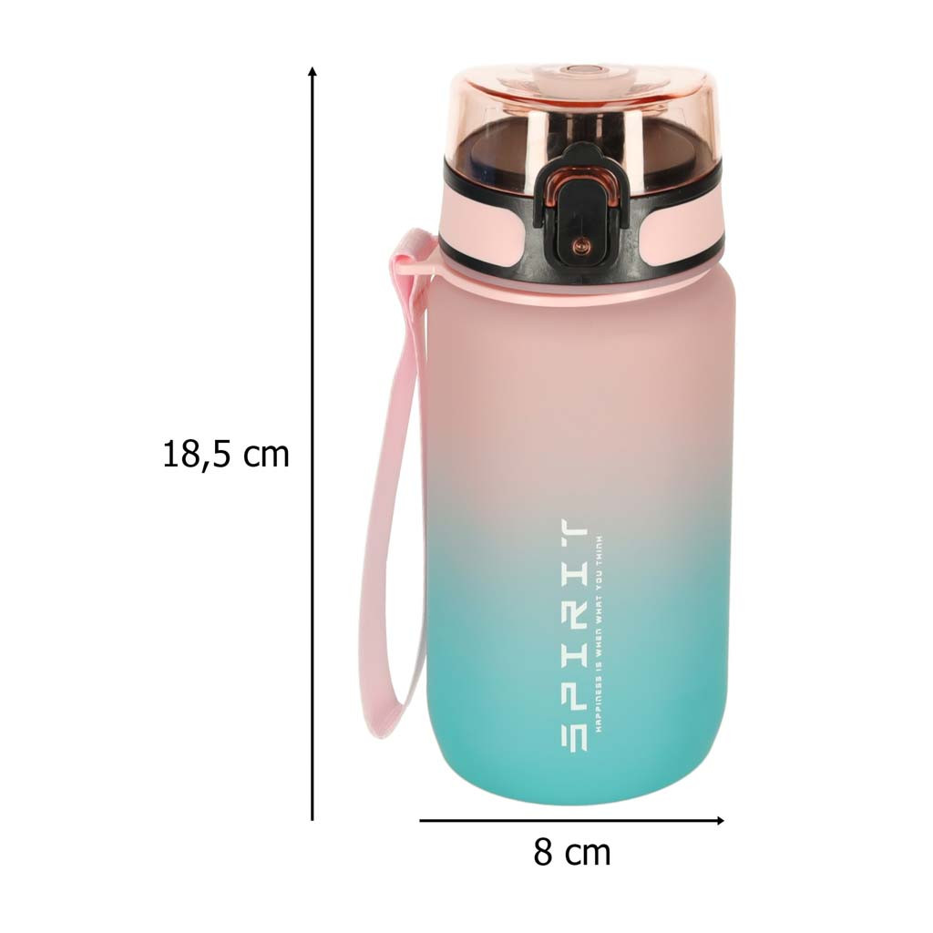 Mércés sportkulacs rögzítőcsattal, 600 ml – rózsaszín-kék