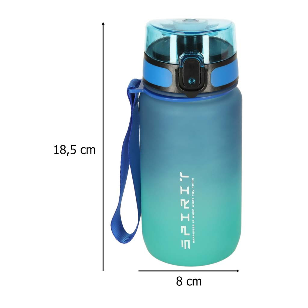 Mércés sportkulacs rögzítőcsattal, 600 ml – kék-zöld