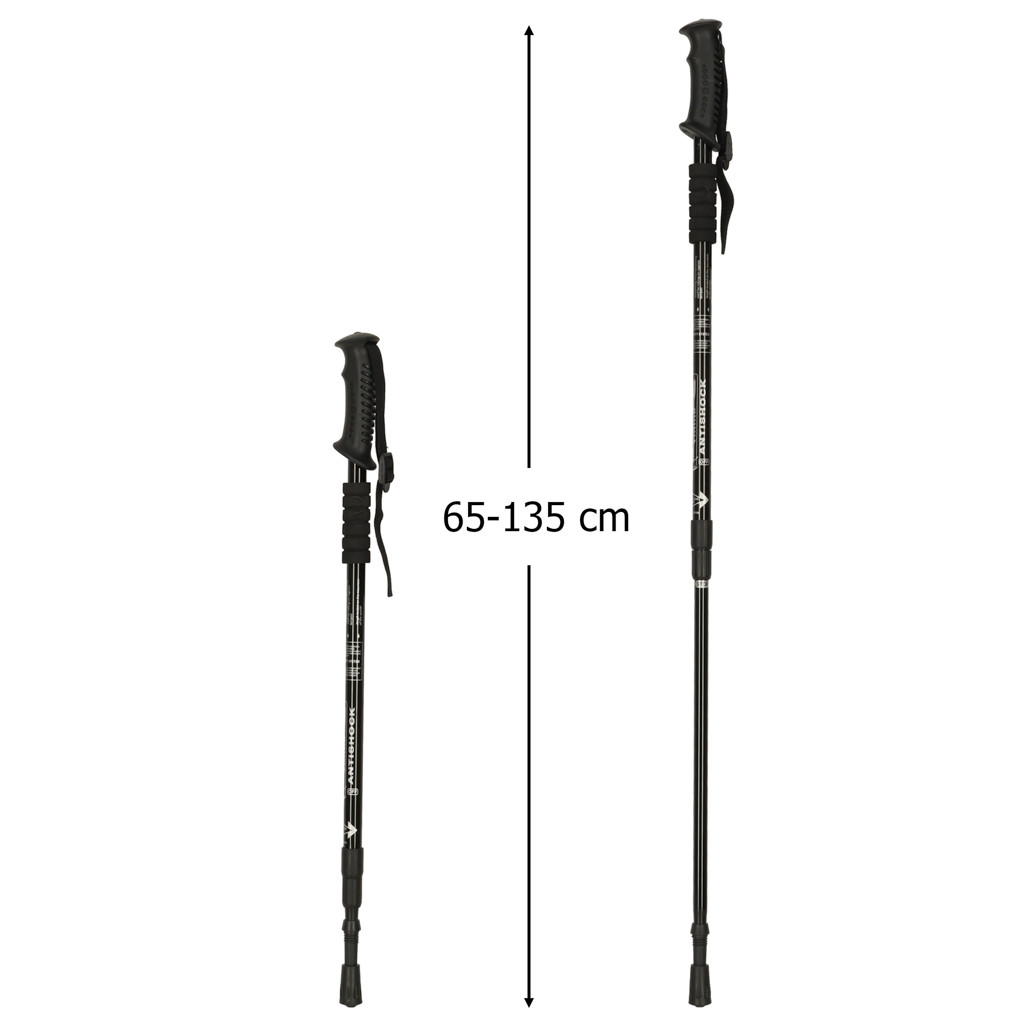 Összecsukható nordic walking botok, 2 db, fekete
