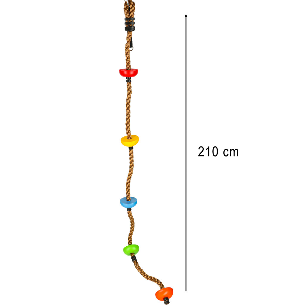 Mászókötél 5 koronggal, 210 cm