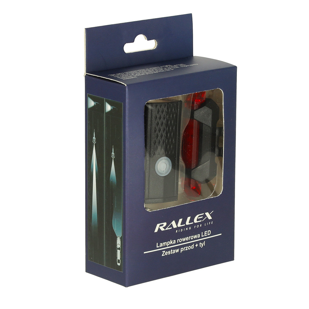 Rallex USB-tölthető kerékpárlámpa-szett