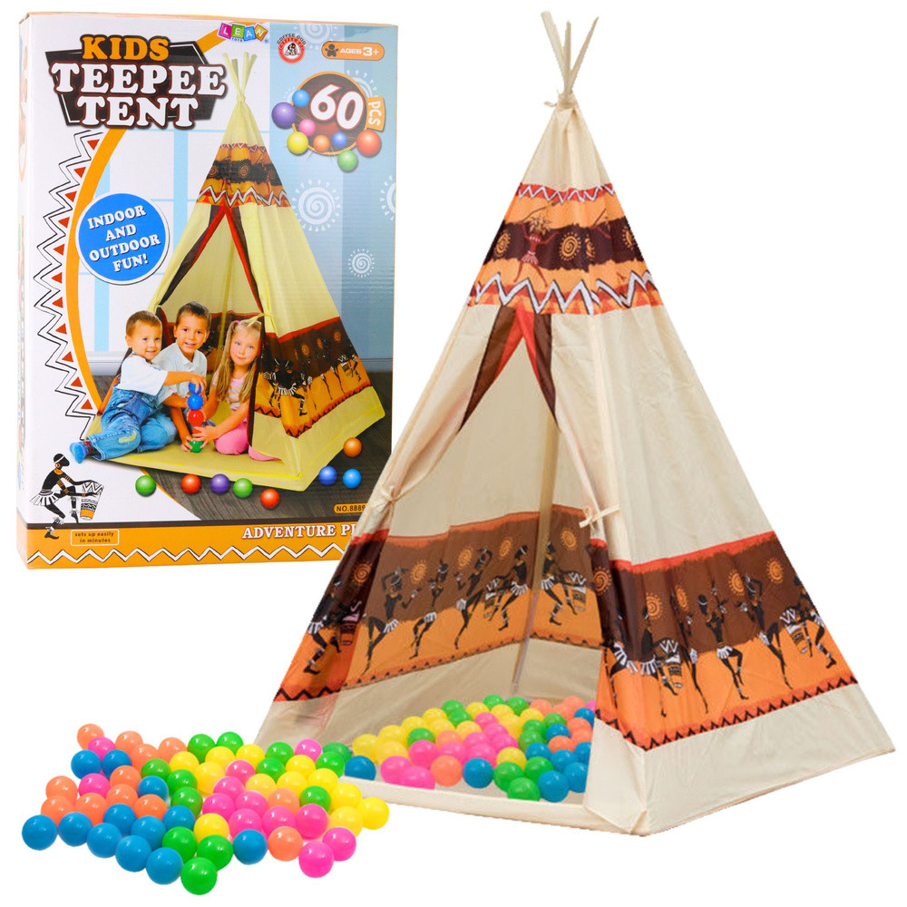 Tipi játszósátor 60 labdával – 155 cm