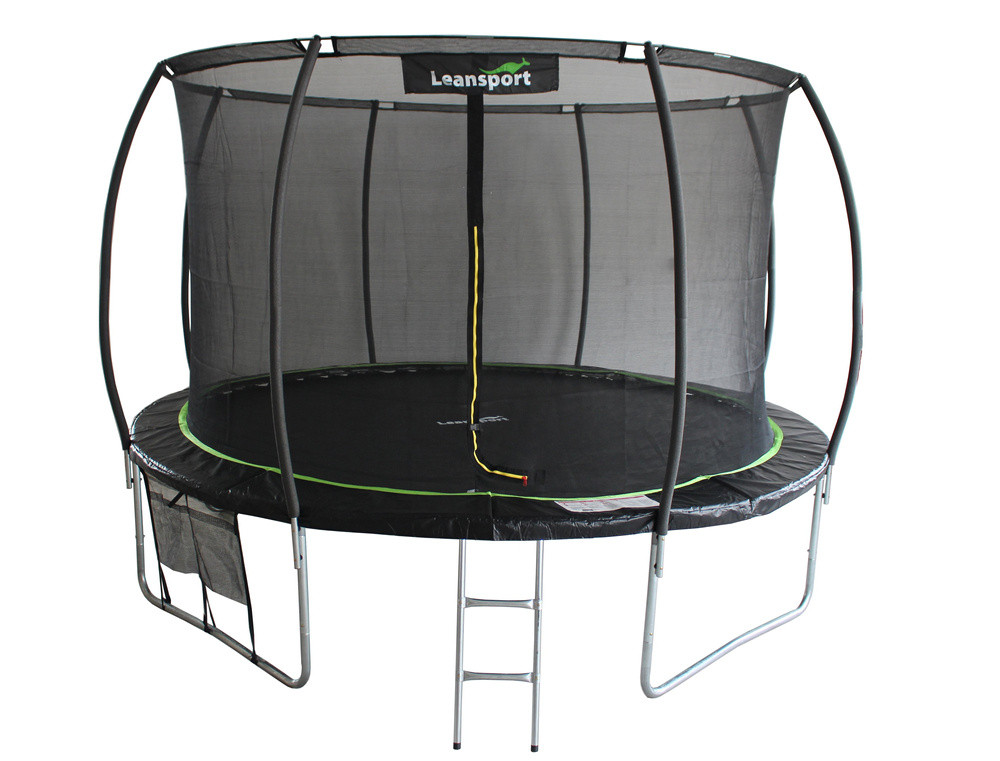 LEAN Sport Max kerti trambulin, 426 cm (14 FT) – fekete és zöld