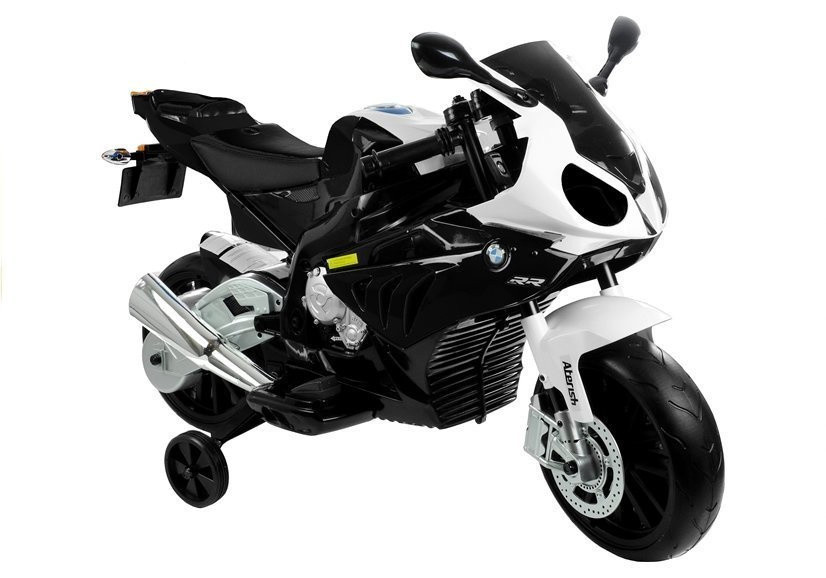 BMW S1000RR akkumulátoros gyerekmotor, fekete-fehér