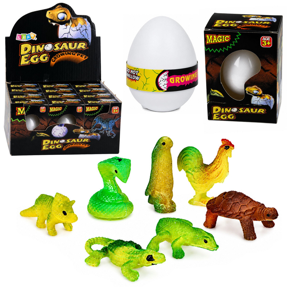 Vízben kikelő dinoszaurusztojás, fehér, 6,5 cm