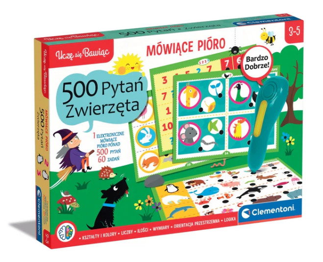 Talking Pen 500 Questions: Animals Play and Learn Polish Language Clementoni 50781
