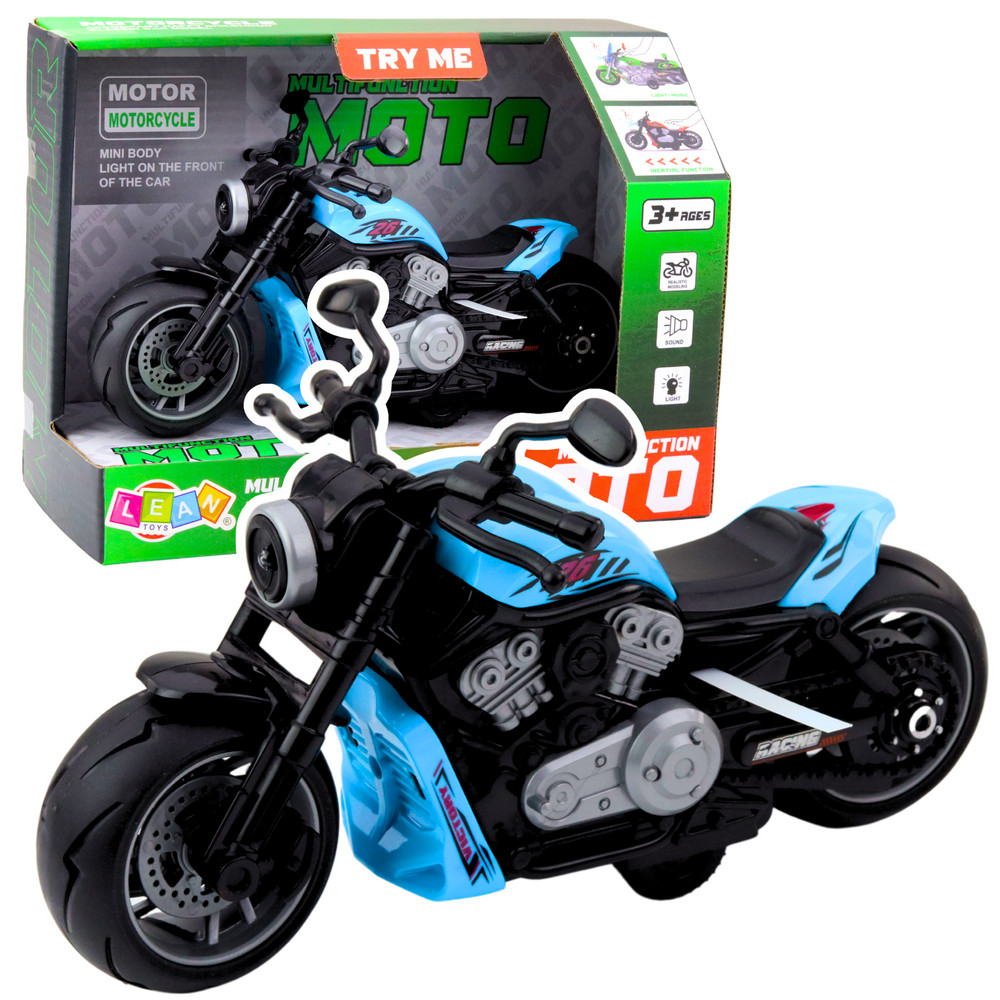 Kék játékmotor fénnyel és hanggal, 22,5 cm