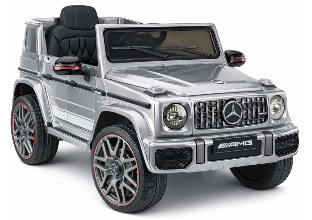 Mercedes AMG G 63 elektromos gyerekautó, festett ezüst