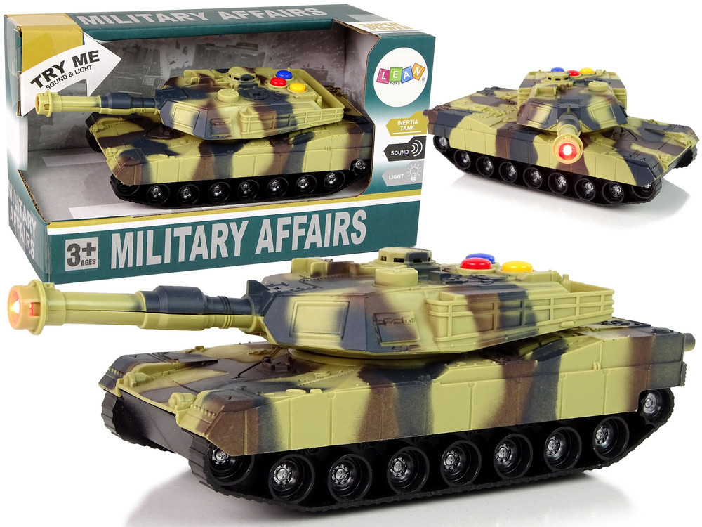 Barna terepmintás tank fénnyel és hanggal – 1:32