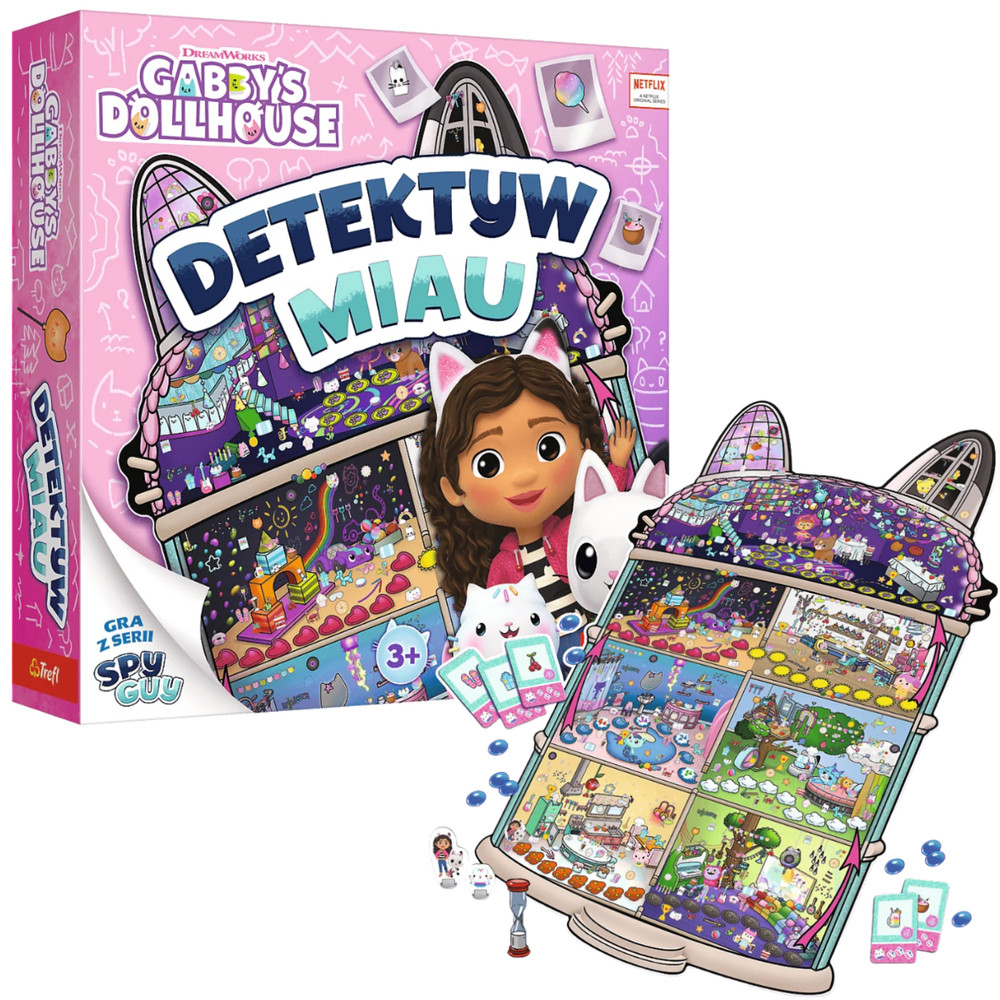 Trefl Detective Meow – Gabi babaháza nyomozós társasjáték 02695