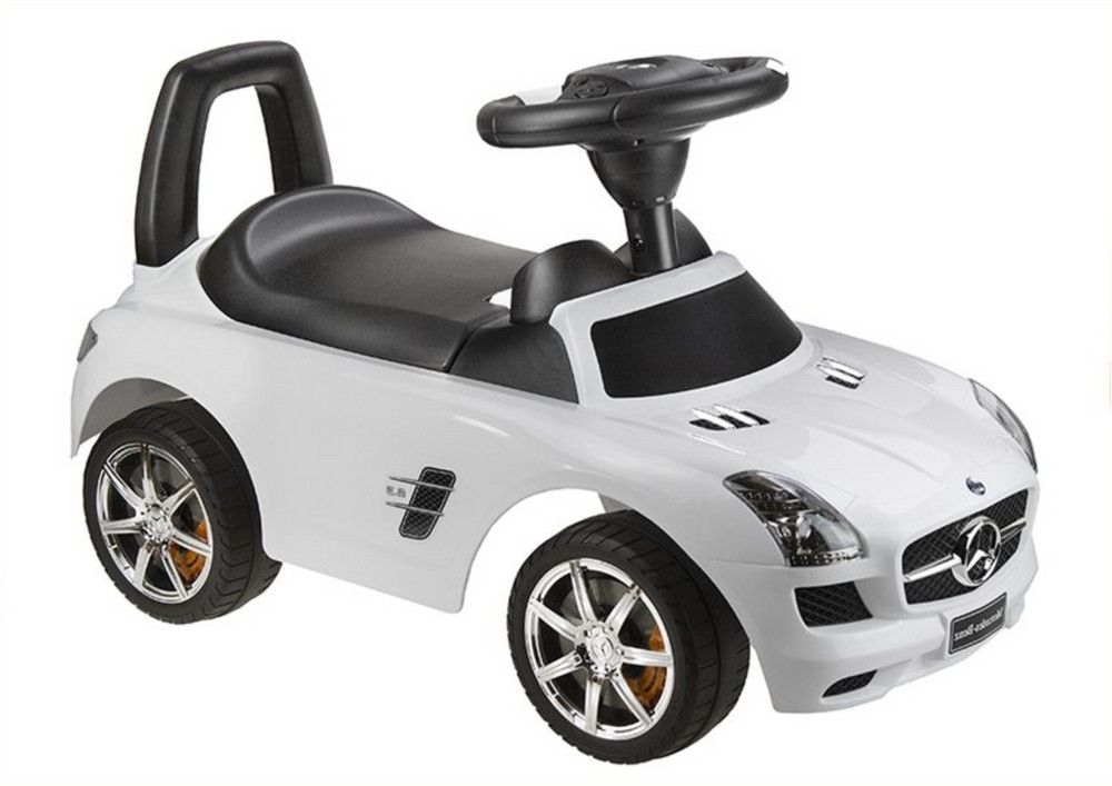 Mercedes-Benz SLS AMG lábbal hajtható kisautó, fehér