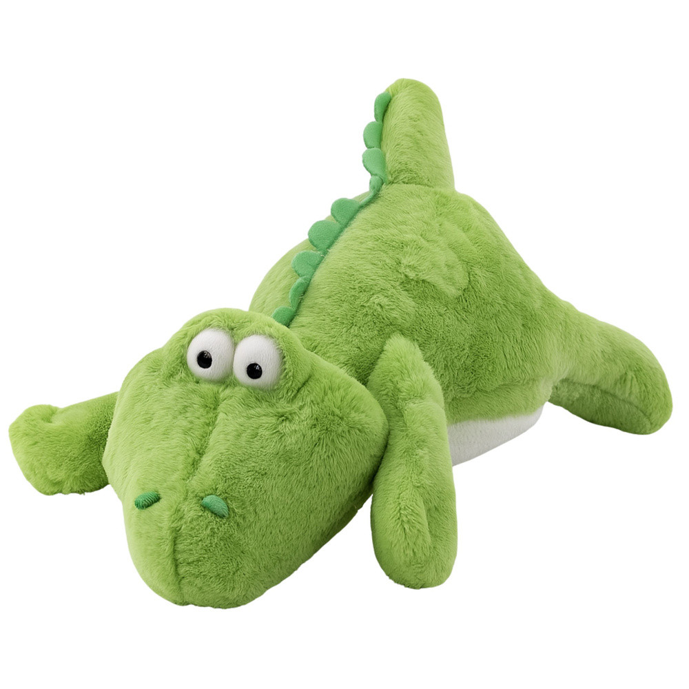 Világoszöld plüss krokodil, 42 cm