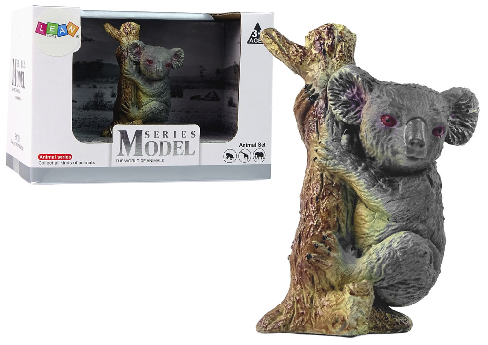 Fán kapaszkodó koala állatfigura, 8 cm