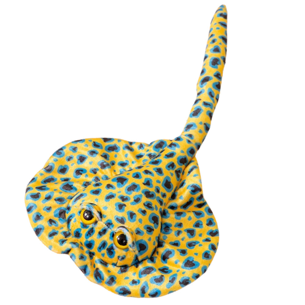 Sárga pöttyös plüss rája, 50 cm