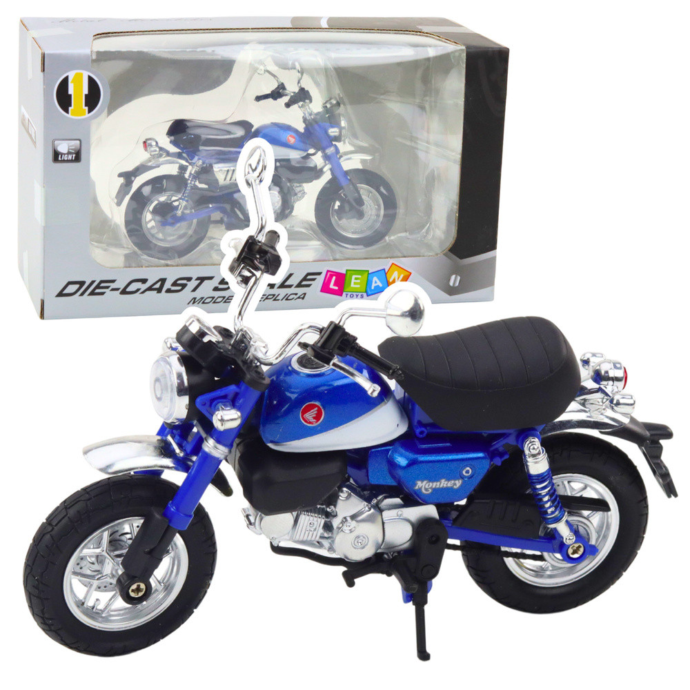 Retró motormodell világítással, 1:12 – kék