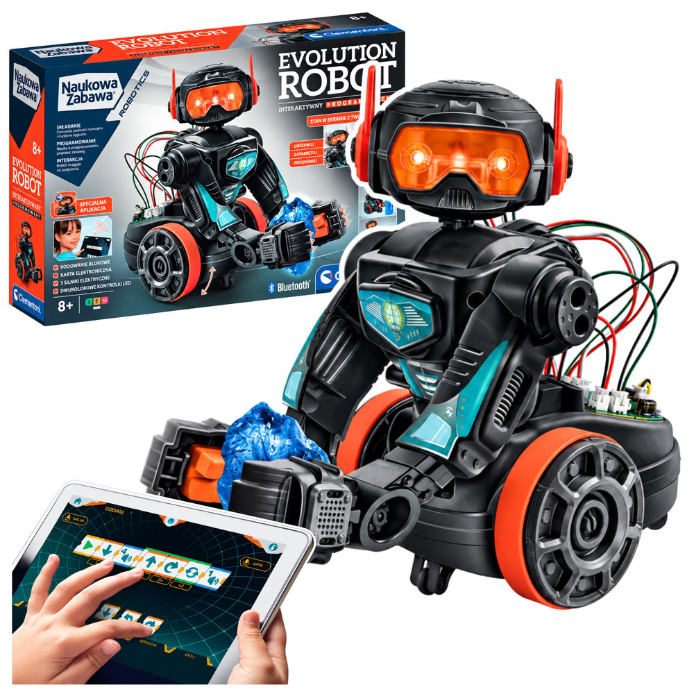Science & Play Set Evolution Robot 2.0 App Bluetooth Electric Motor Polish Language Clementoni 50818