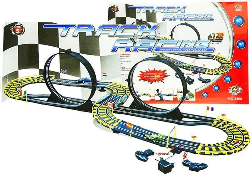 Track Racing autópálya, 565 cm, két versenyautóval