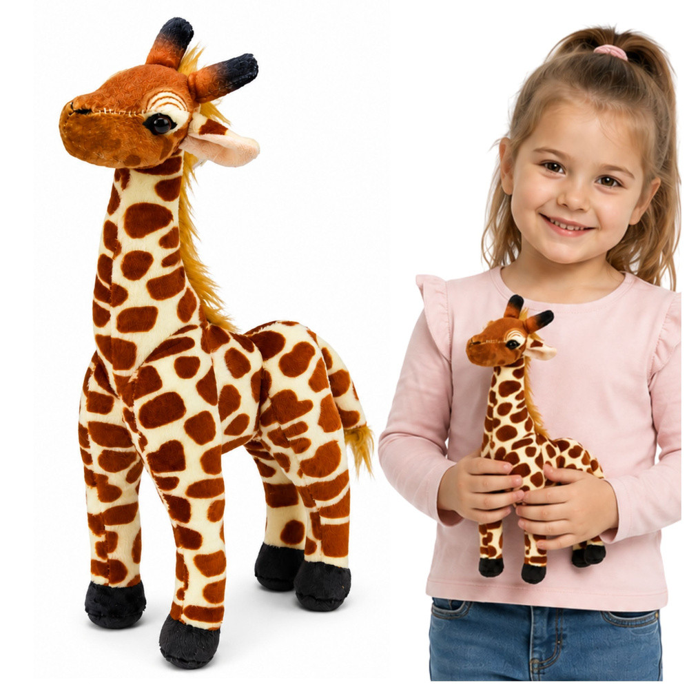 Foltos plüsszsiráf, 30 cm