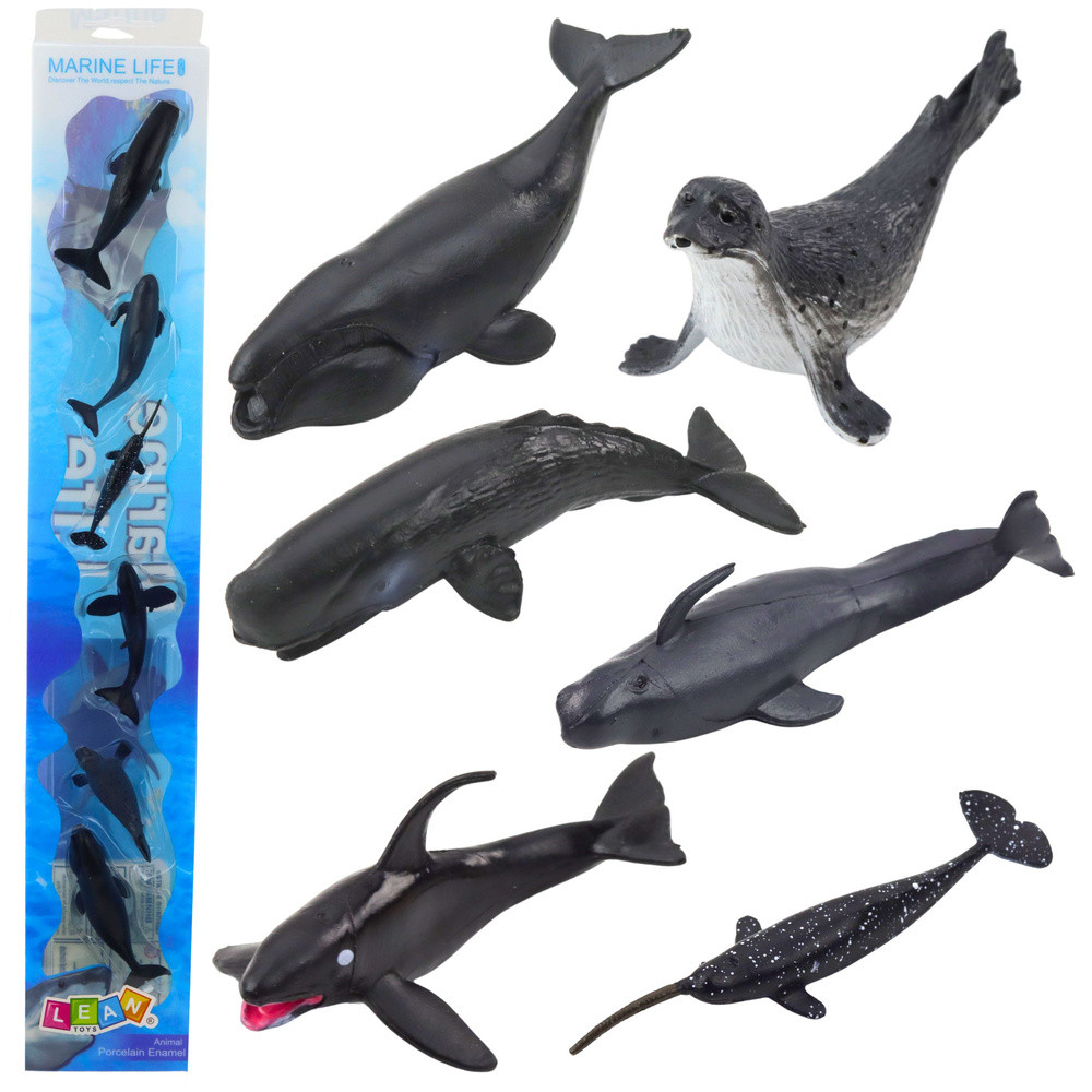 Marine Life tengeri emlősfigura-készlet, 6 db, 6–8 cm