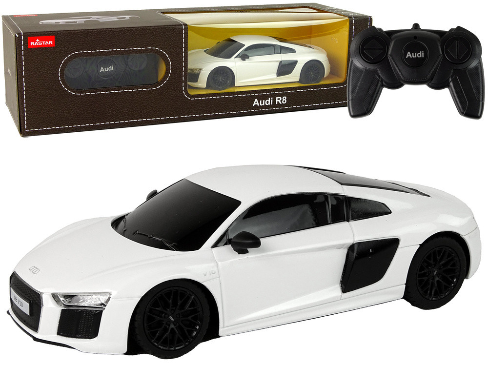 Rastar távirányítós Audi R8, fehér, 1:24